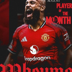4场2球！官方：姆伯莫当选曼联八月份最佳球员